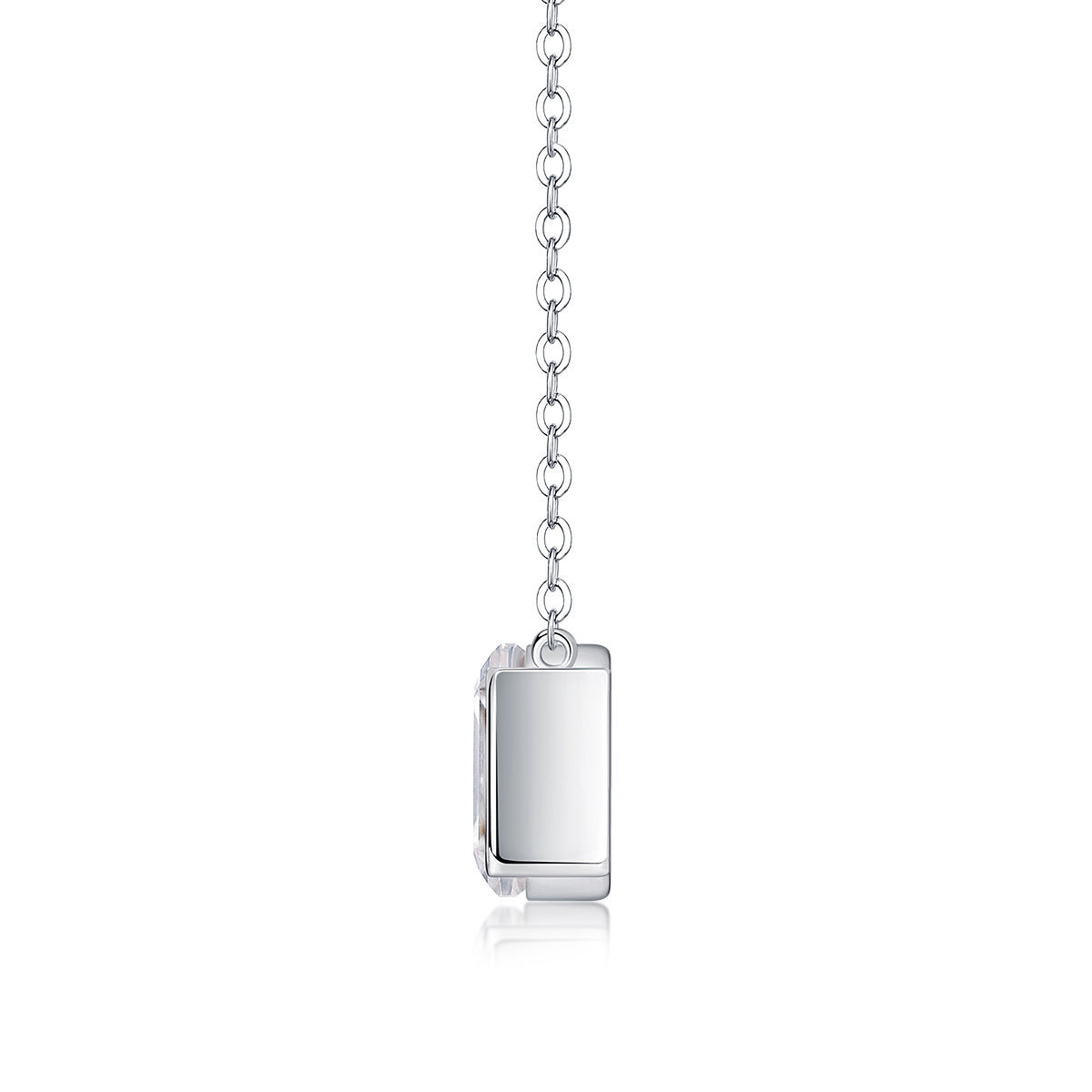 The Brilliance In A Small Space - A Fashionable Jewelry Pendant Set With Moissanite S925 Sterling Silver And Platinum-plated Diamond, Moissanite Silver Jewelry Weloria