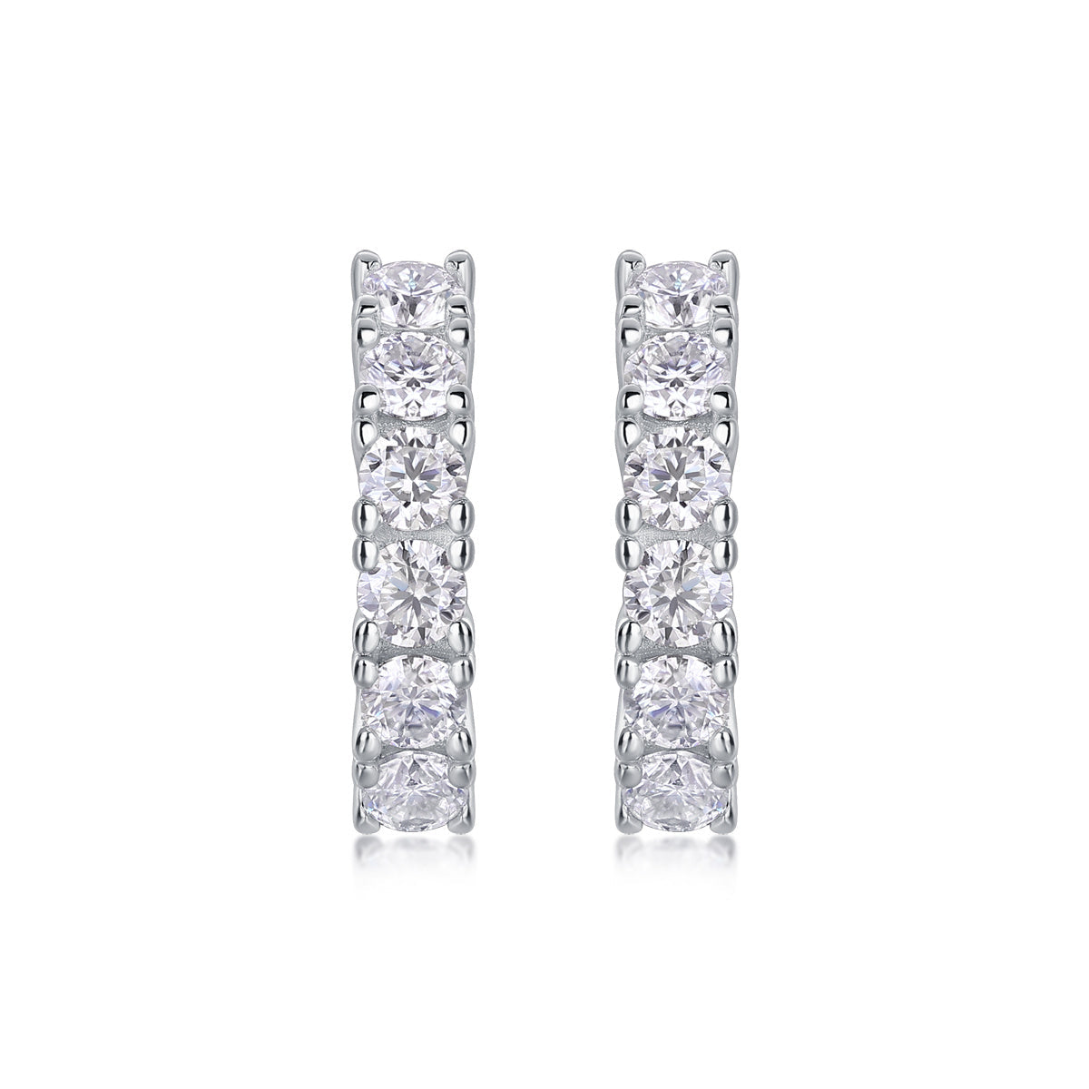 Pursuit - Fashionable And Luxurious Diamond Jewelry Earrings Set With Moissanite S925 Sterling Silver And Platinum-plated Stud Earrings Weloria