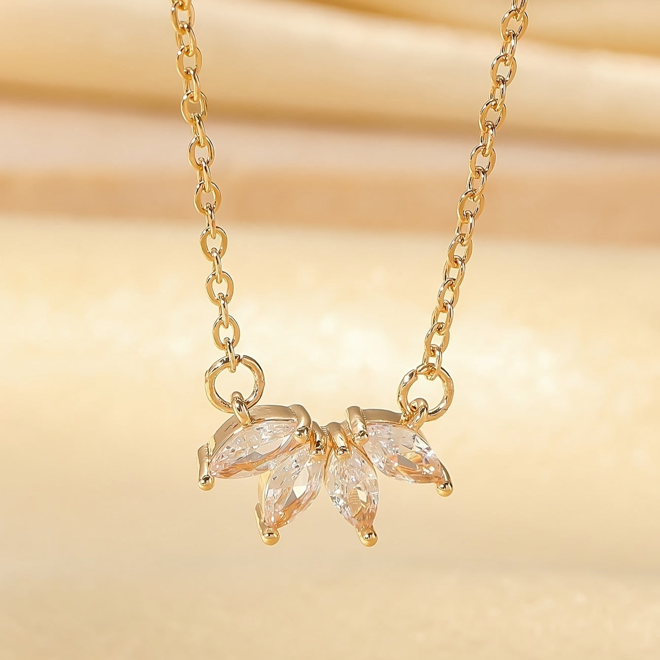 Rhinestone Leaf Necklace For Women Fashion Minority Design Weloria