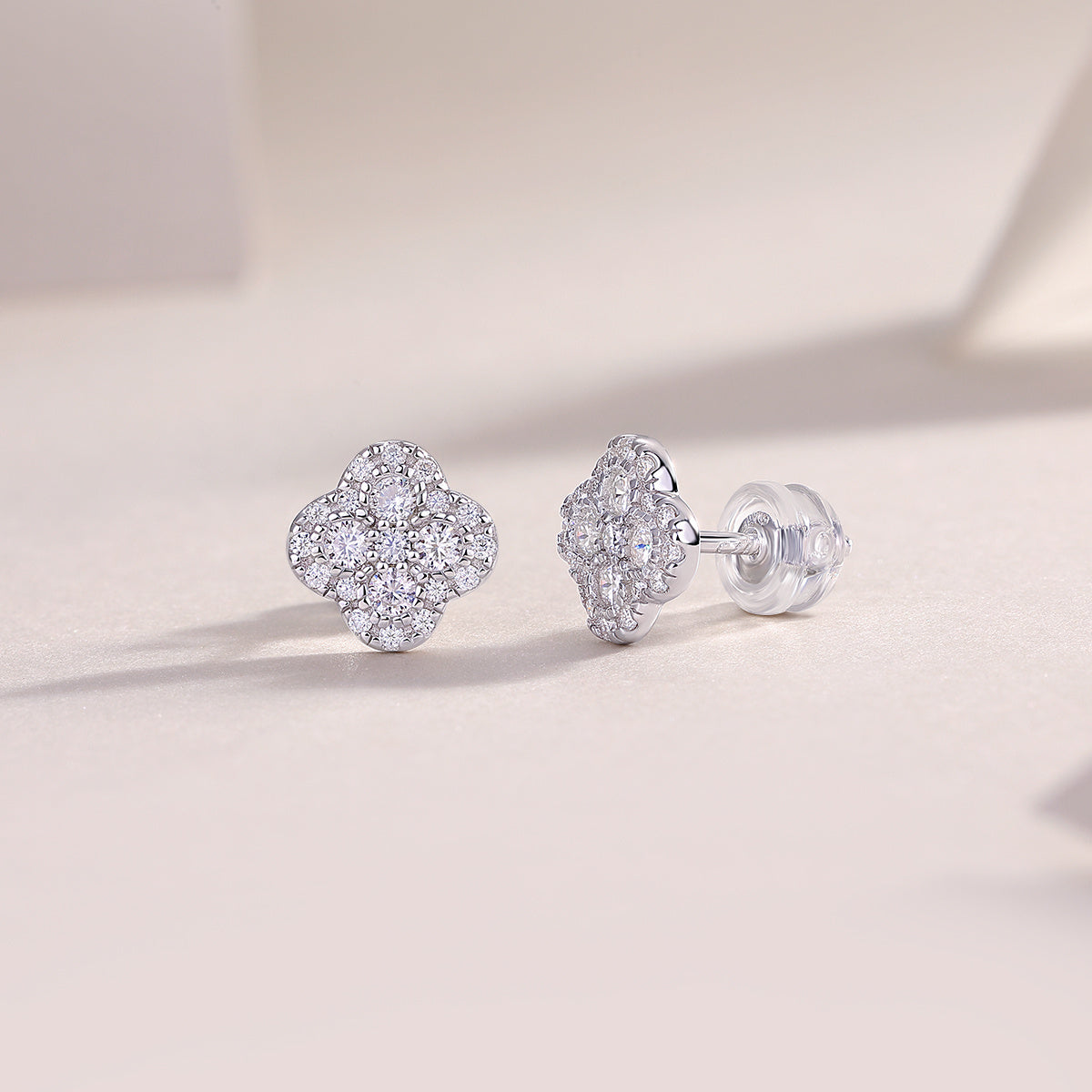 Ningxiang - Fashionable And Luxurious Diamond Jewelry Earrings Set With Moissanite S925 Sterling Silver And Platinum-plated Stud Earrings Weloria