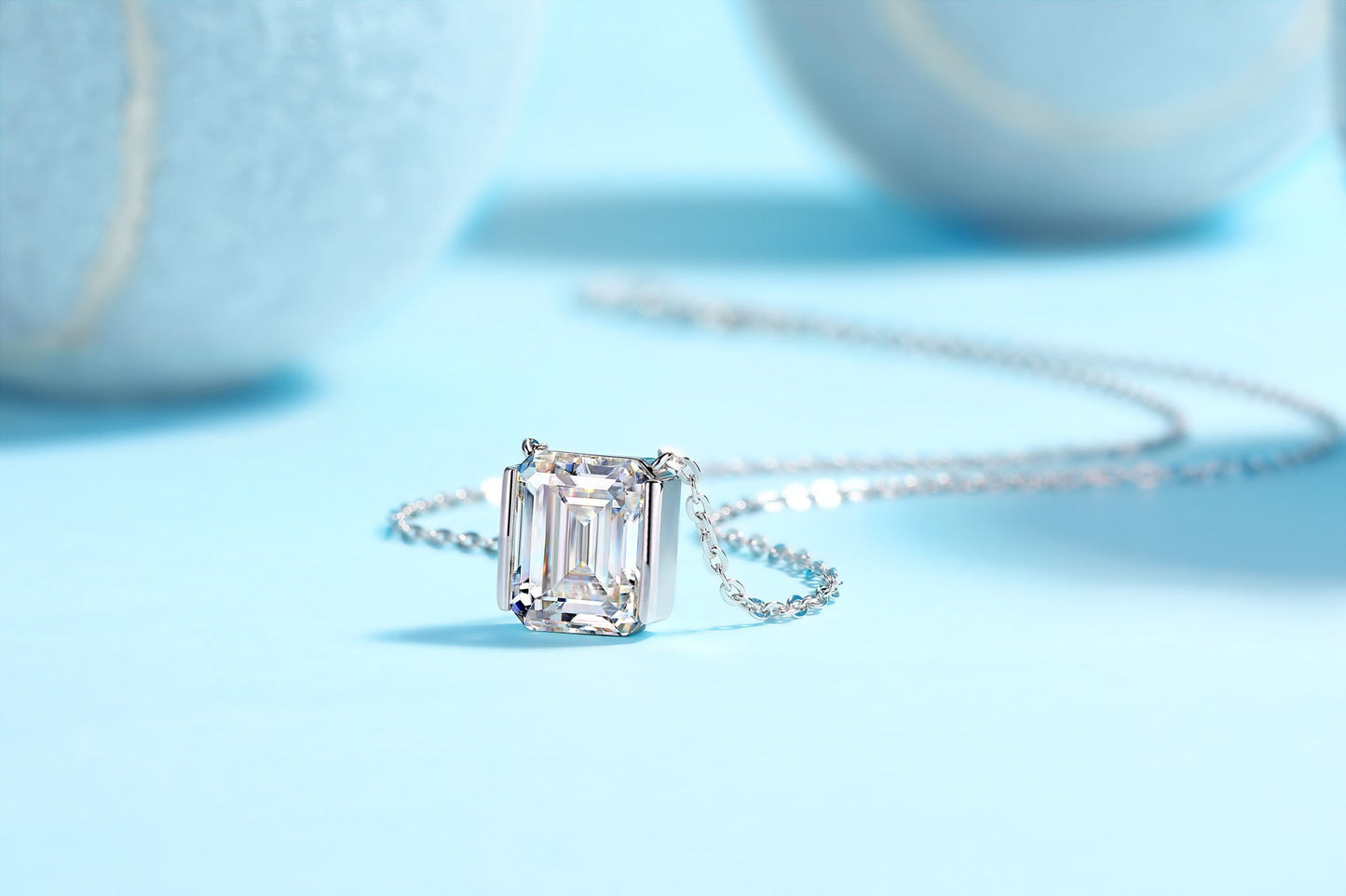 The Brilliance In A Small Space - A Fashionable Jewelry Pendant Set With Moissanite S925 Sterling Silver And Platinum-plated Diamond, Moissanite Silver Jewelry Weloria
