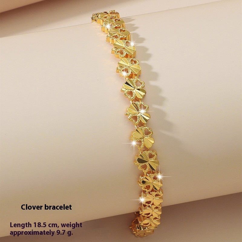 New Fashion Personality Placer Gold Bracelet Women Weloria
