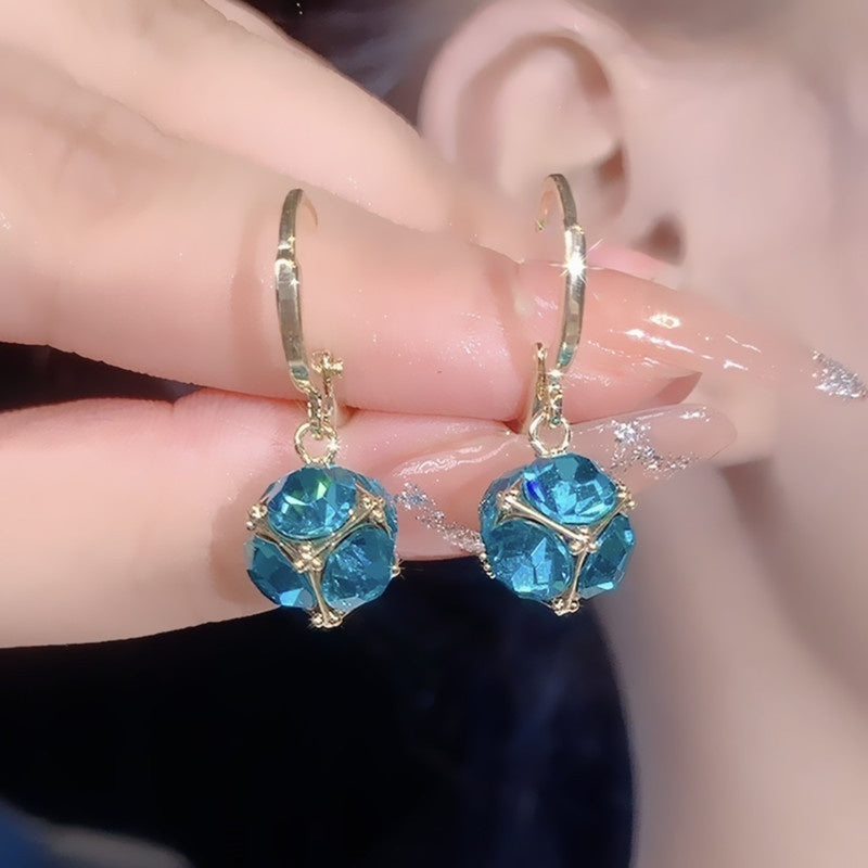 All-matching Elegant Simple Zircon Female Earrings Weloria