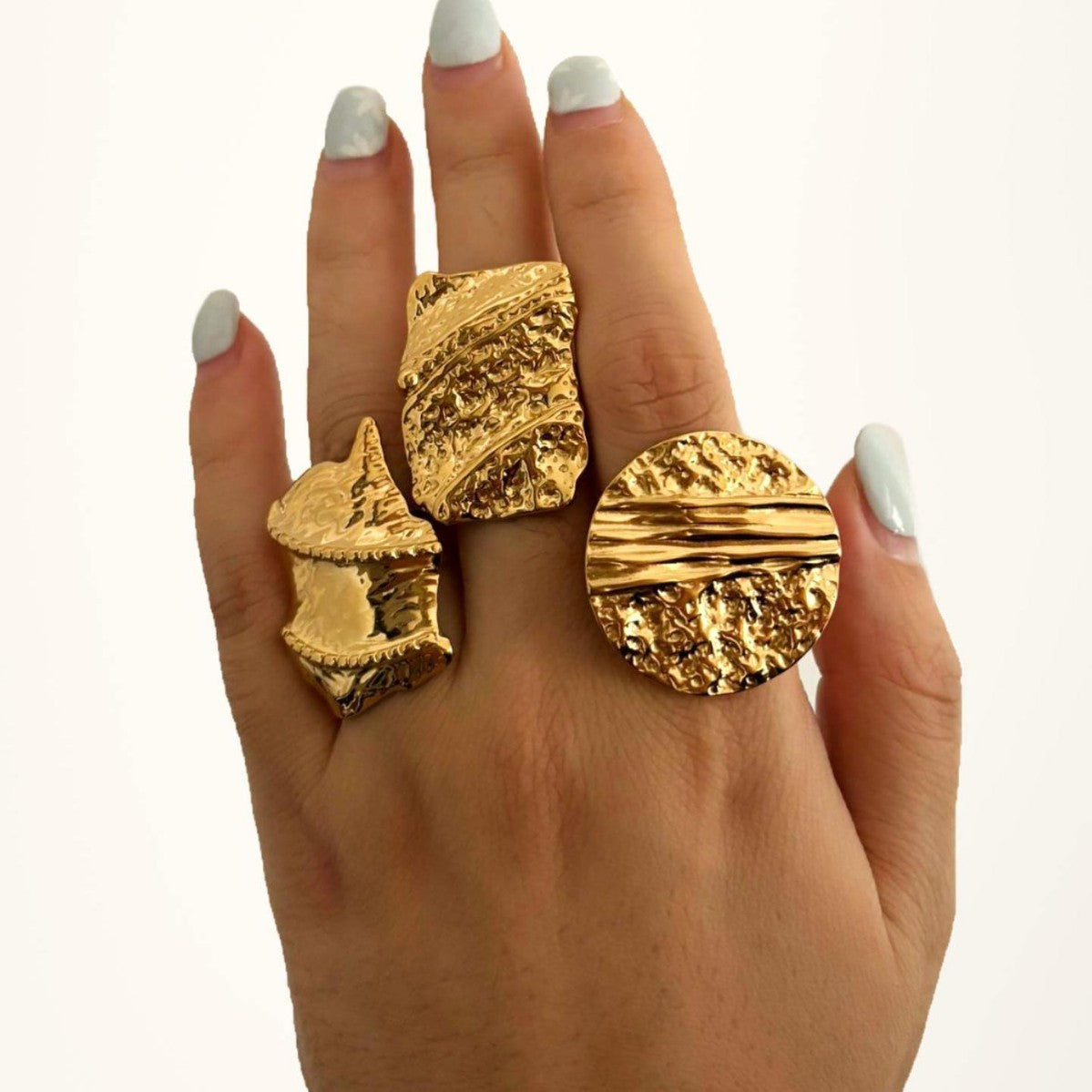 RETRO Geometric Irregular Opening Women's Ring Weloria