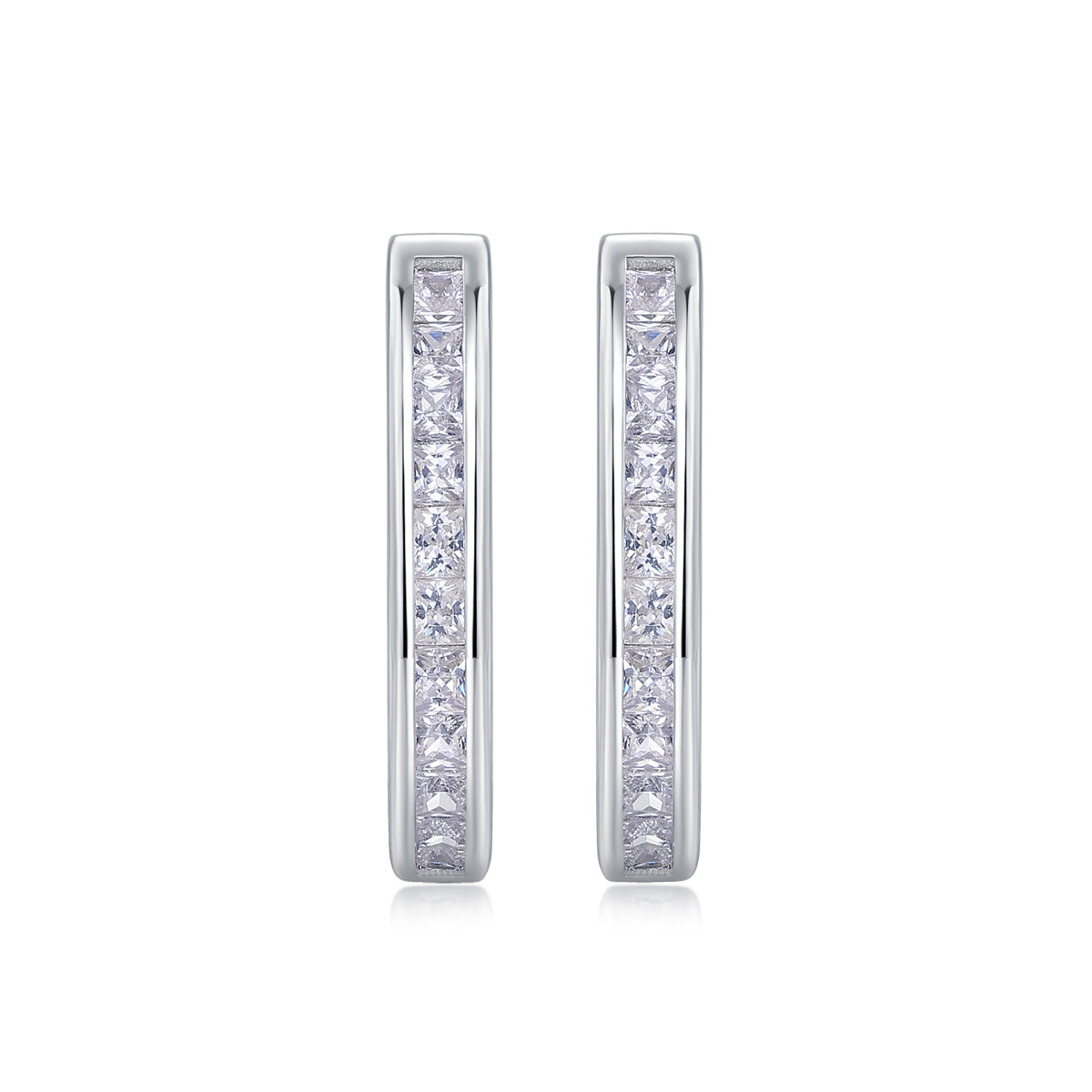 Touch Tenderness - Fashionable And Luxurious Diamond Jewelry Earrings Set With Moissanite S925 Sterling Silver And Platinum-plated Stud Earrings Weloria