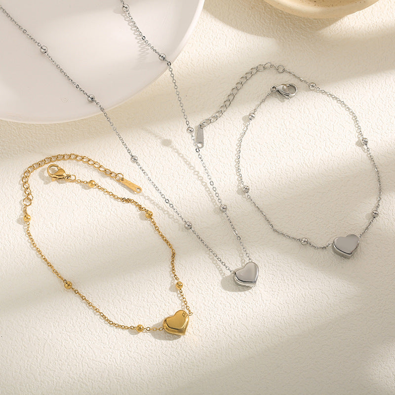 Love Titanium Steel Necklace Women's Fashion Simple Clavicle Weloria