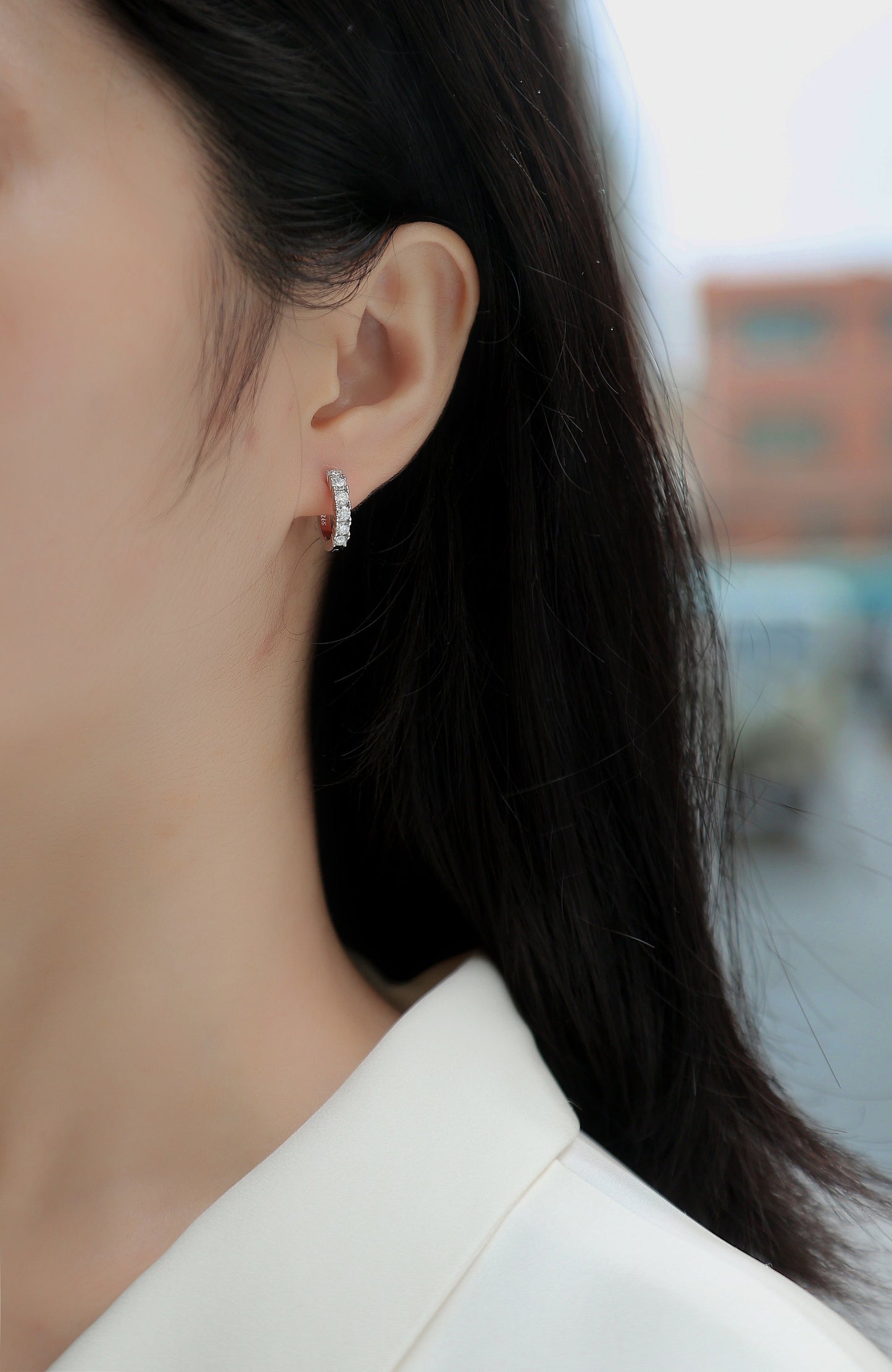 Pursuit - Fashionable And Luxurious Diamond Jewelry Earrings Set With Moissanite S925 Sterling Silver And Platinum-plated Stud Earrings Weloria
