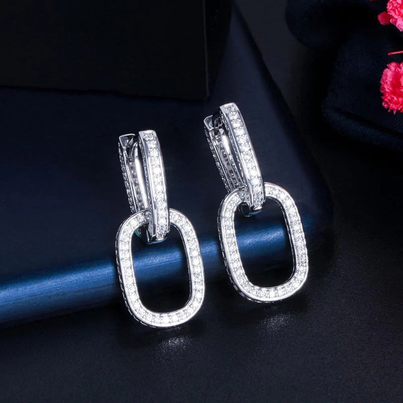 Design Sense Earrings Female Personality Buckle Weloria