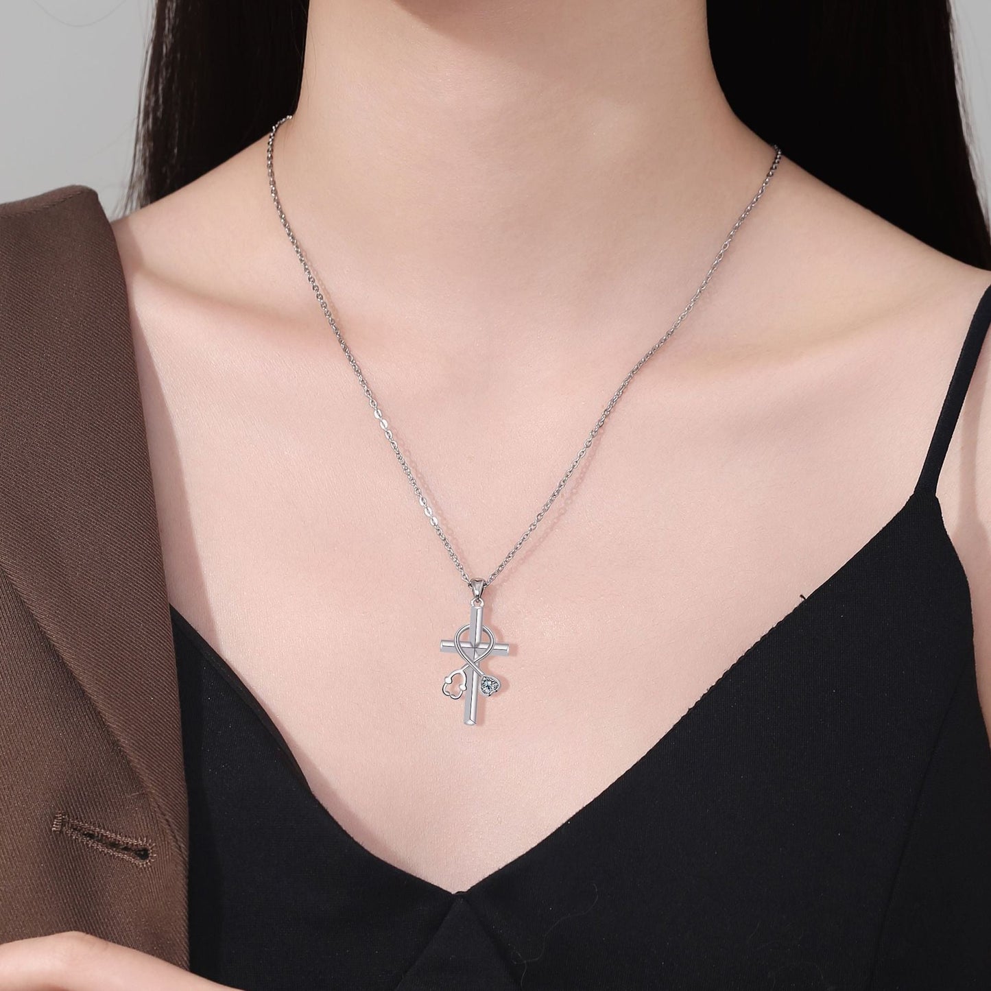 Cross Stethoscope Necklace Niche High Sense Weloria
