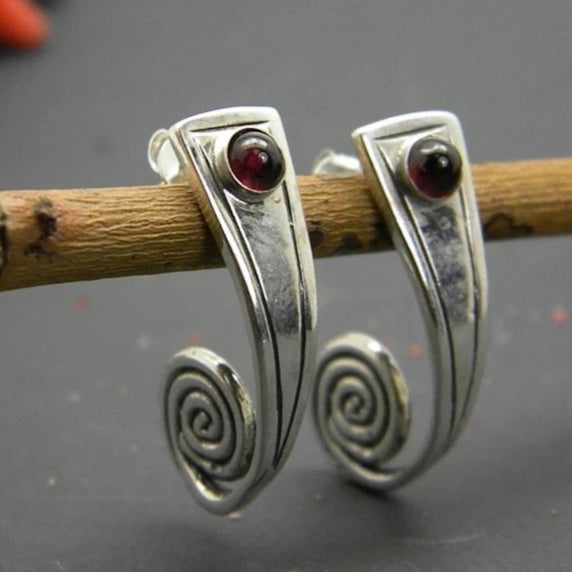 Simple And Stylish Personality Hoop Circle Korean Flower Shape Stud Earrings Weloria