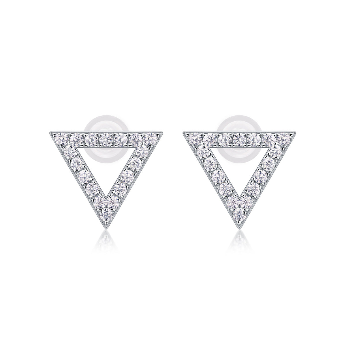 Unique - Set With Moissanite S925 Sterling Silver And Platinum-plated Stud Earrings, Fashionable, Trendy And Affordable Jewelry Weloria