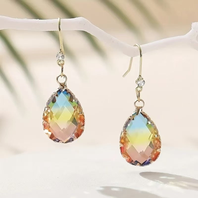 Fashion Glass Crystal Love Heart Earrings Women Weloria