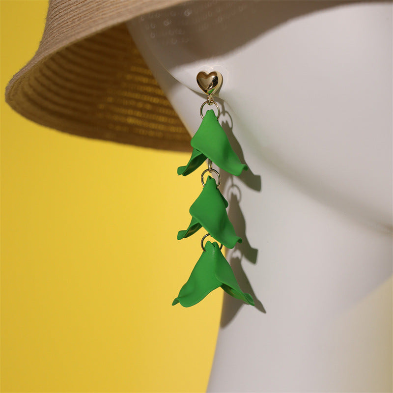 Beach Style Creative Handicraft Leaf Earrings Europe And America Weloria