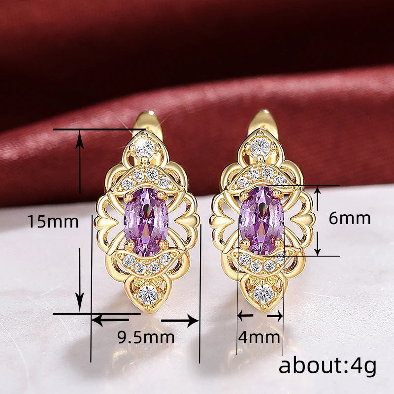 New Trendy High-end Earrings Hollow Design Graceful And Fashionable Weloria
