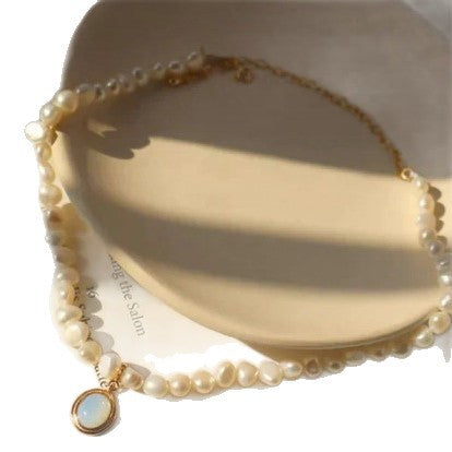 All-match Irregular Baroque Pearl Beaded Light Luxury High-grade Clavicle Chain Weloria