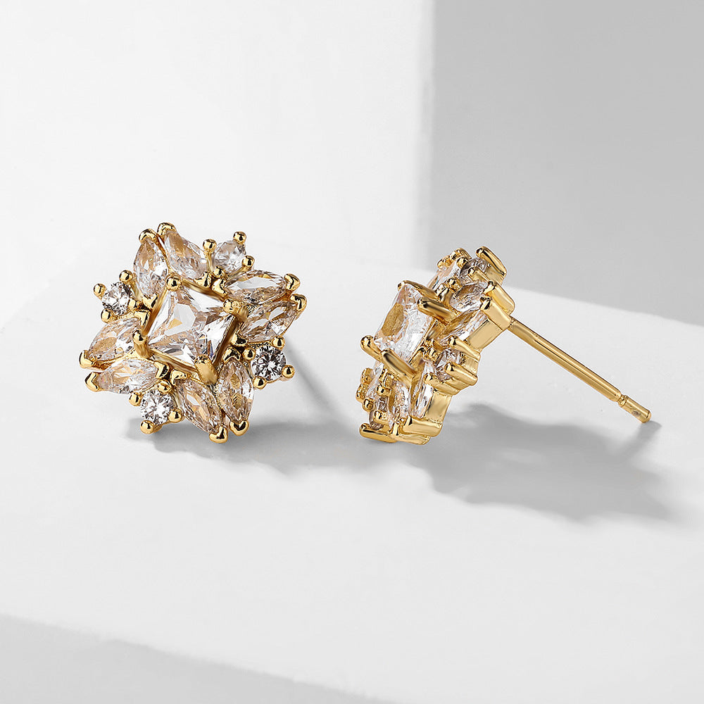 Zircon Women's Fashion High Class Elegant Special Interest Earrings Weloria