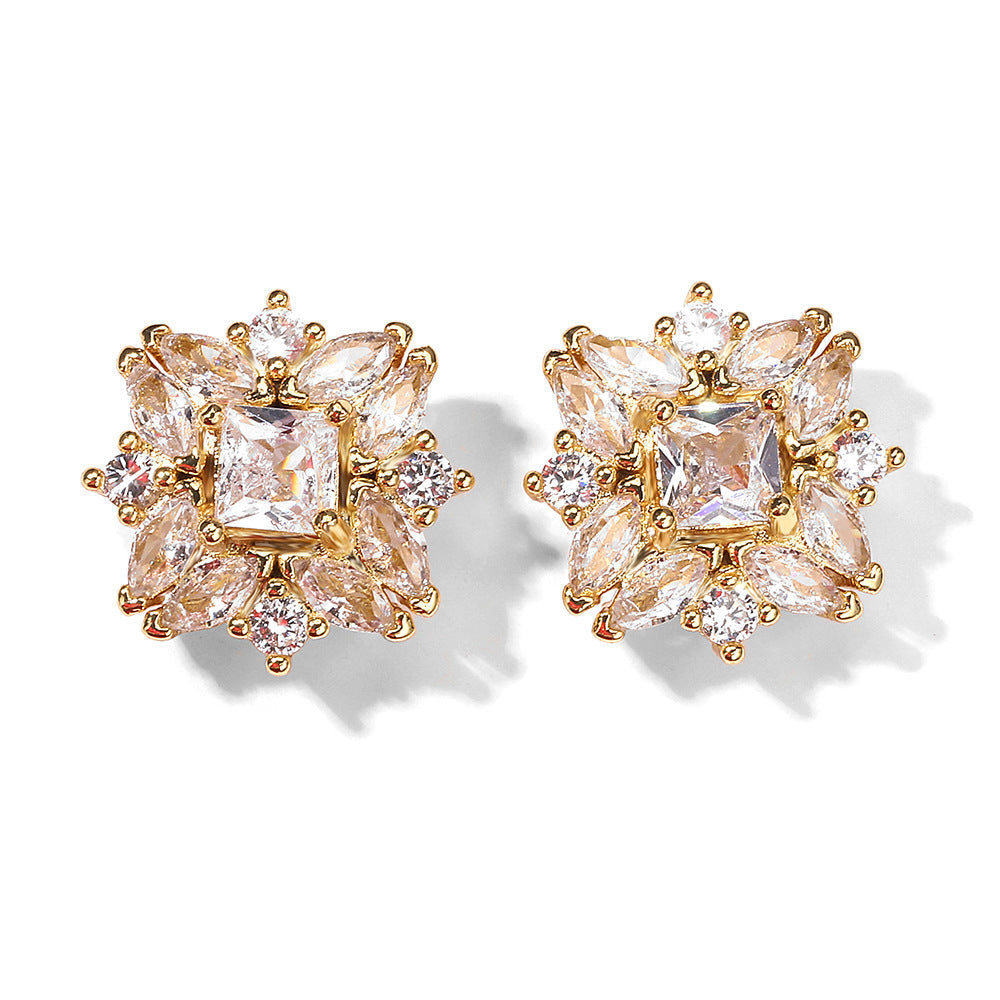Zircon Women's Fashion High Class Elegant Special Interest Earrings Weloria