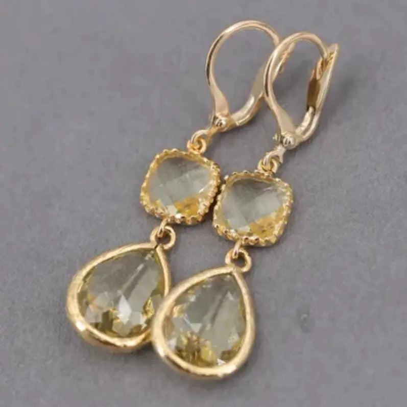 Retro Exaggerated Crystal Long Fringe Earrings Weloria
