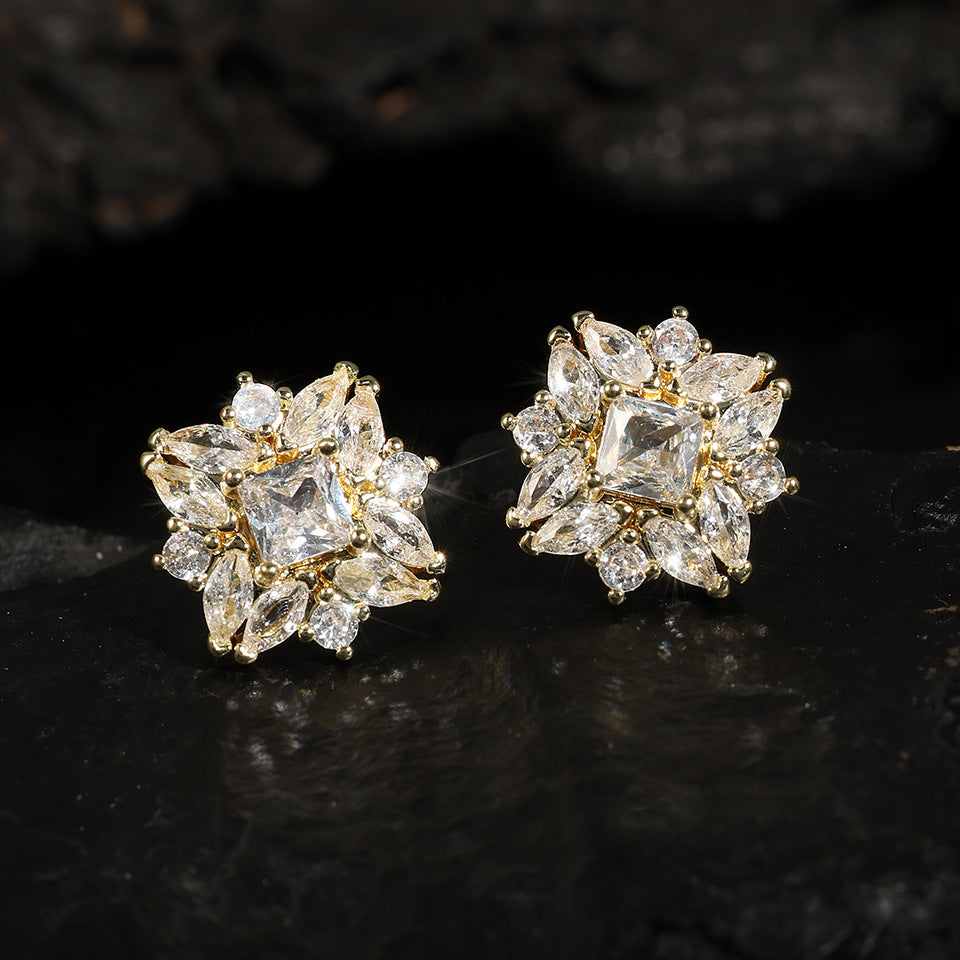 Zircon Women's Fashion High Class Elegant Special Interest Earrings Weloria