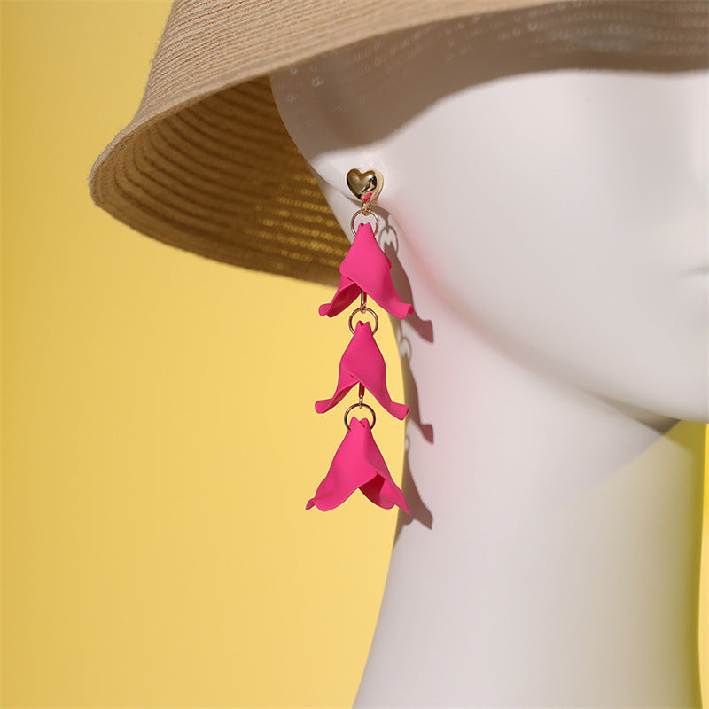 Beach Style Creative Handicraft Leaf Earrings Europe And America Weloria