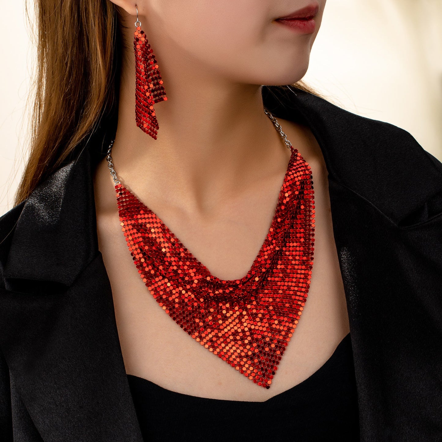 Fashion, Personalized And Exaggerated Metal Eardrops Pendant Heavy Industry Suit Weloria