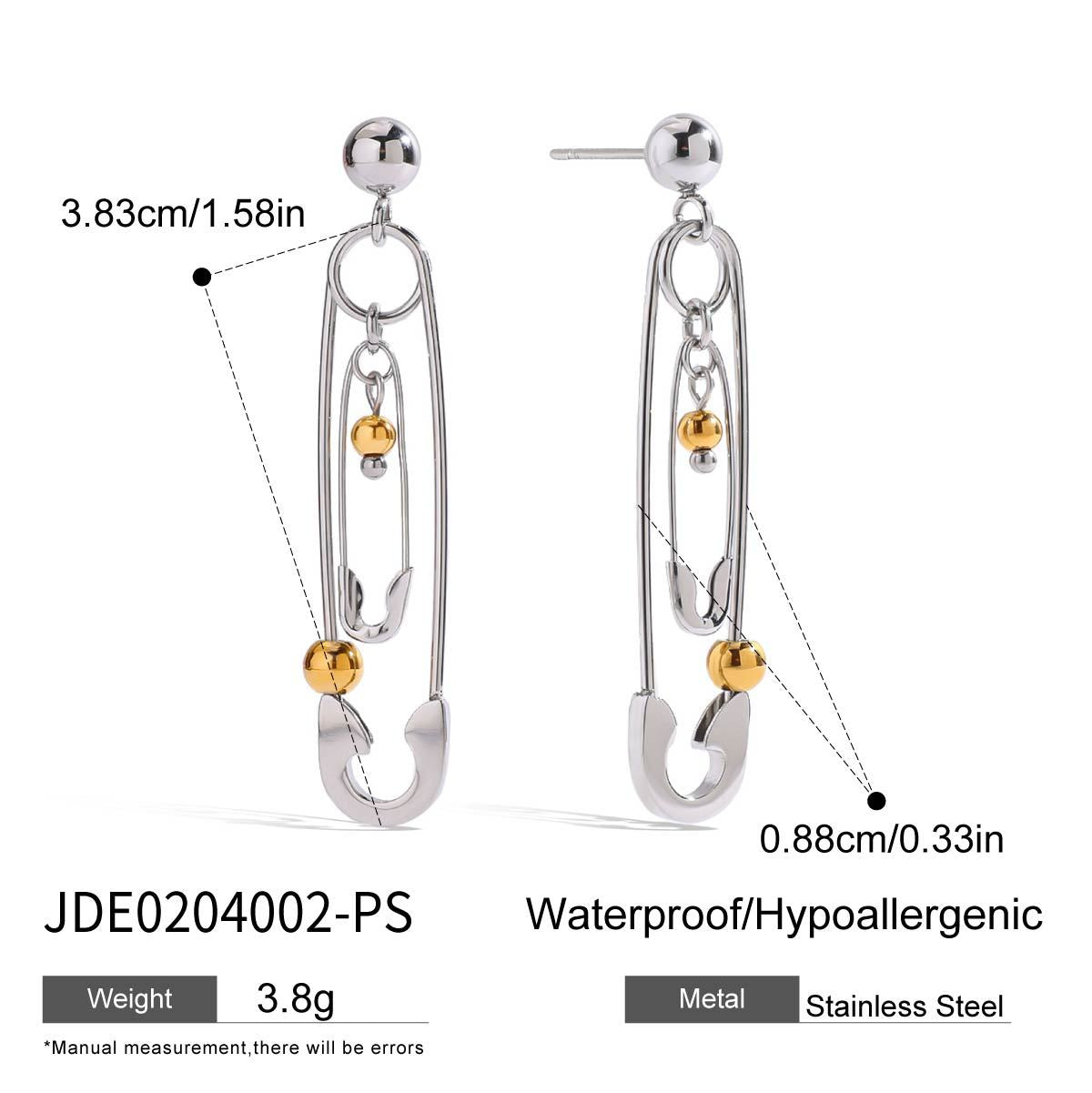 Stainless Steel Clip Ear Studs Titanium Steel No Fading Earrings Weloria