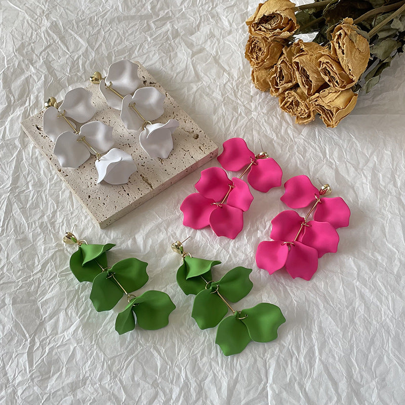 Beach Style Creative Handicraft Leaf Earrings Europe And America Weloria