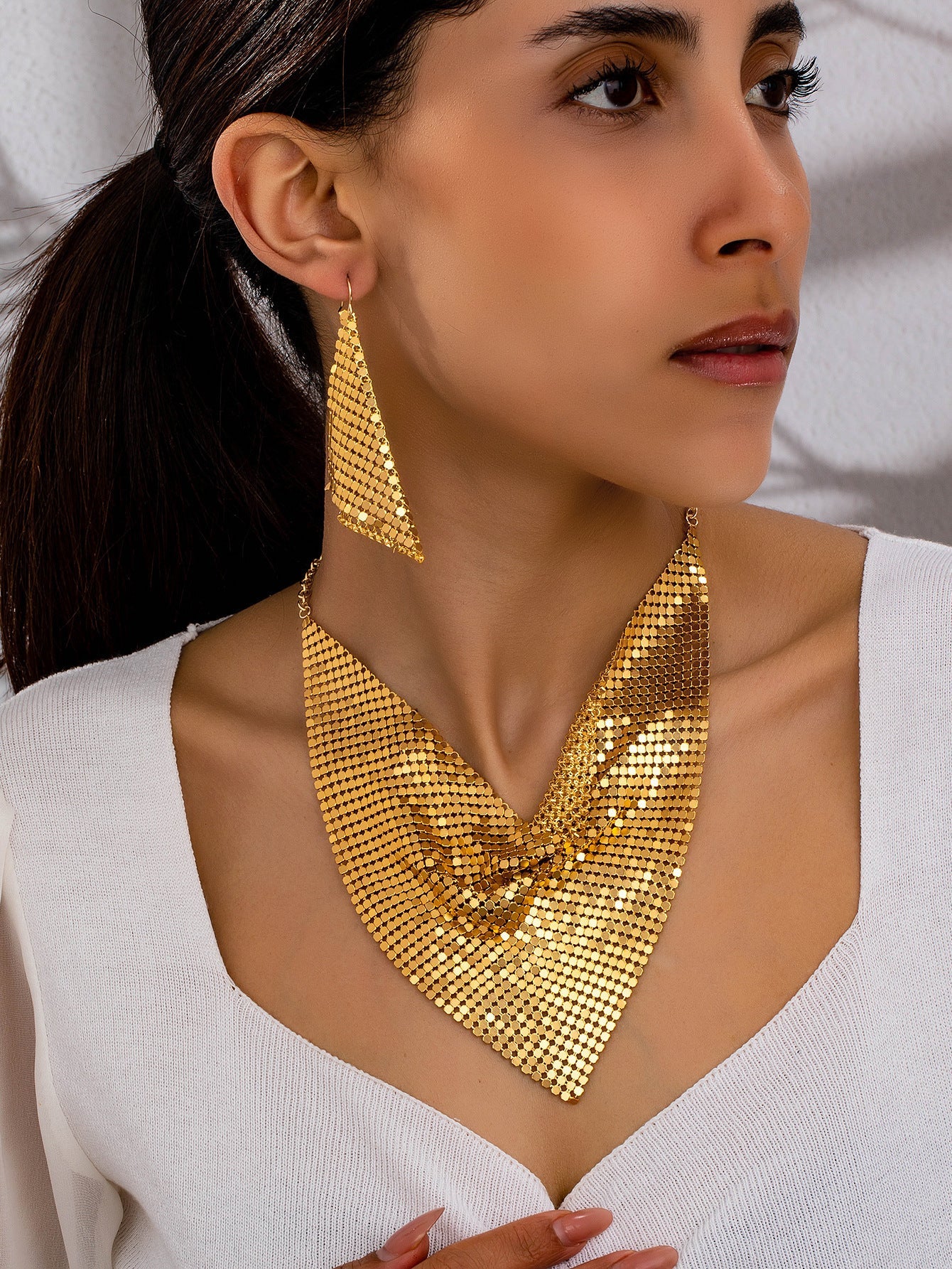 Fashion, Personalized And Exaggerated Metal Eardrops Pendant Heavy Industry Suit Weloria