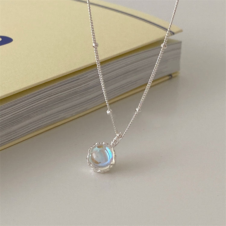Ornamental Stone Necklace Female Partysu Temperamental Style Round Weloria