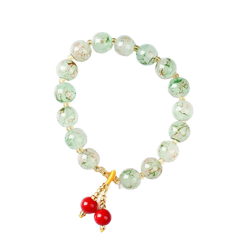 New Accessories Crystal String Beads Ceramic Bracelet Weloria