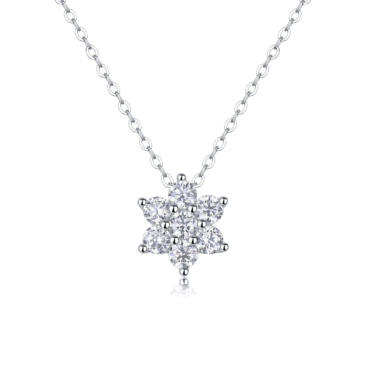 Snowflakes Fluttering - A Fashionable And Luxurious Diamond Jewelry Pendant Set With Moissanite S925 Sterling Silver And Platinum Plating Weloria
