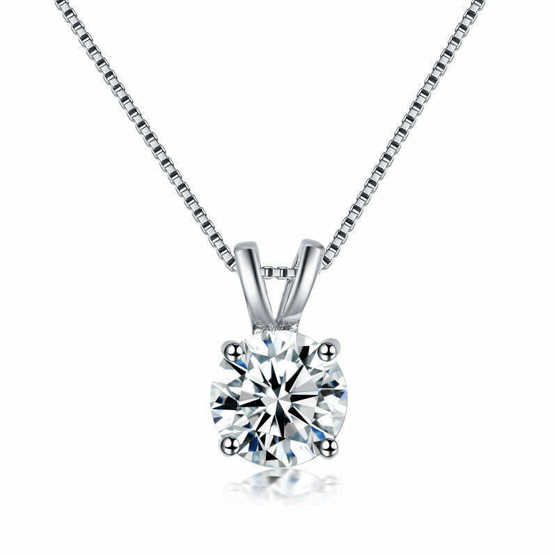 Zircon Pendant Four-claw Necklace Women's Simple Fashion Temperament Trend Weloria