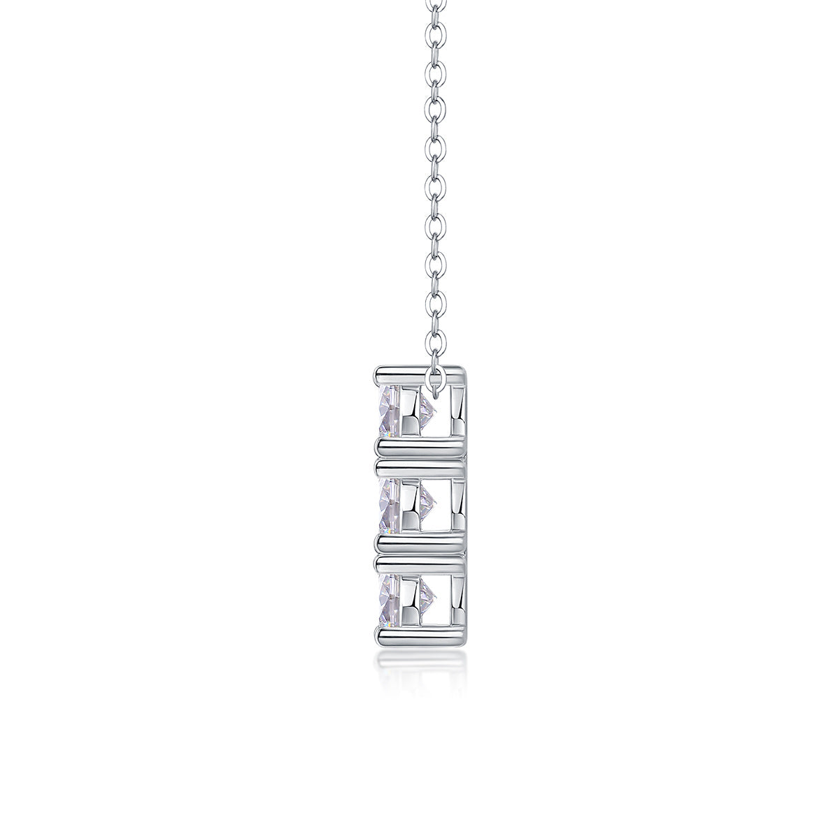 Round - A Fashionable And Luxurious Diamond Jewelry Pendant Set With 0.5-carat Moissan Diamonds, S925 Sterling Silver And Platinum Plating Weloria