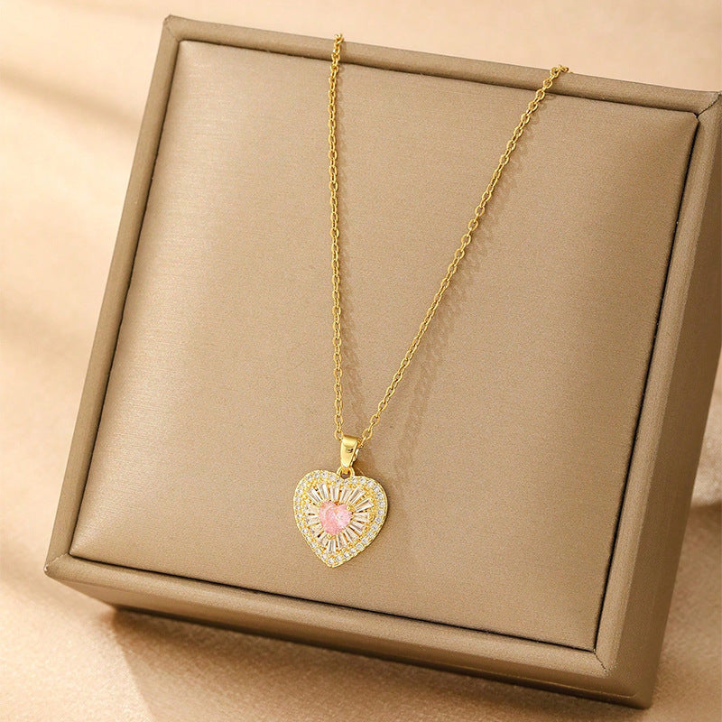 Light Luxury Necklace All-match Love Women Weloria