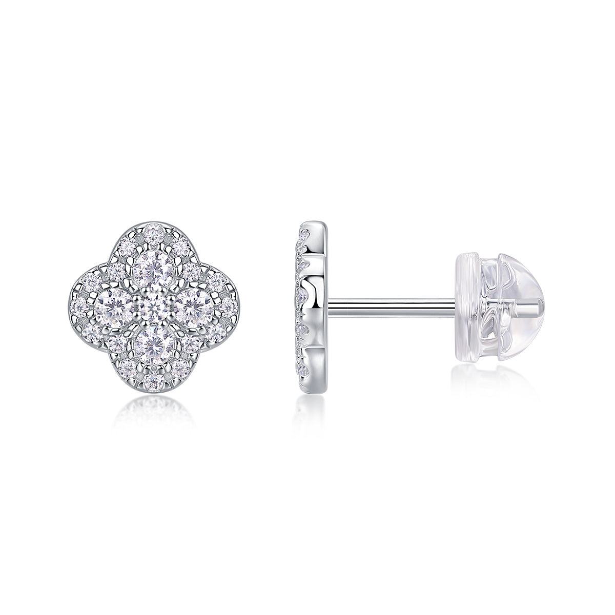 Ningxiang - Fashionable And Luxurious Diamond Jewelry Earrings Set With Moissanite S925 Sterling Silver And Platinum-plated Stud Earrings Weloria