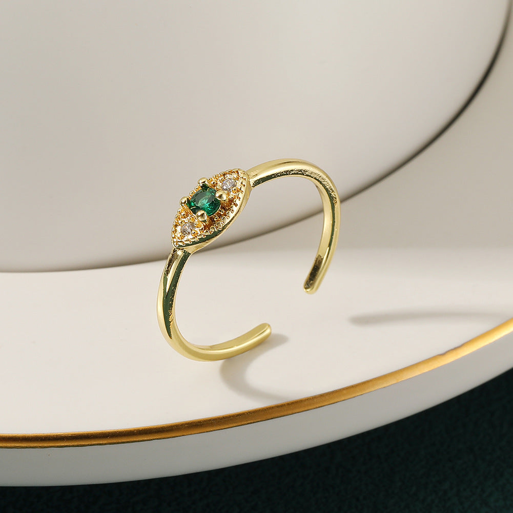 Copper Plating 18K Gold Simple Vintage Open Ring Weloria