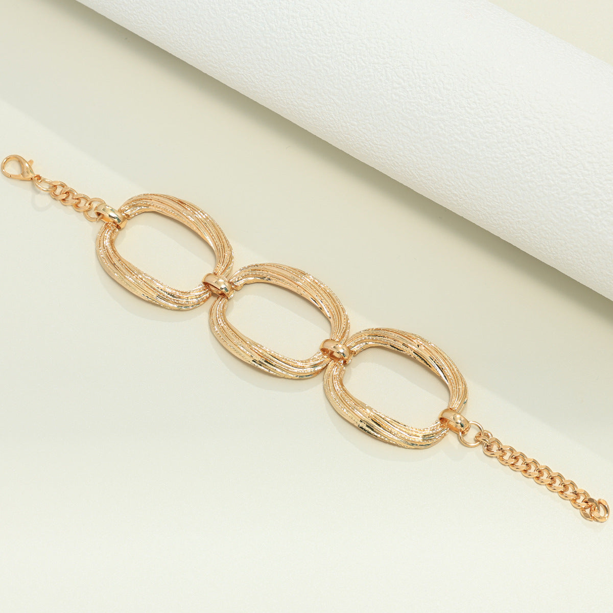 Personality Metal Geometry Creative Simple Necklace Bracelet Jewelry Suit Weloria