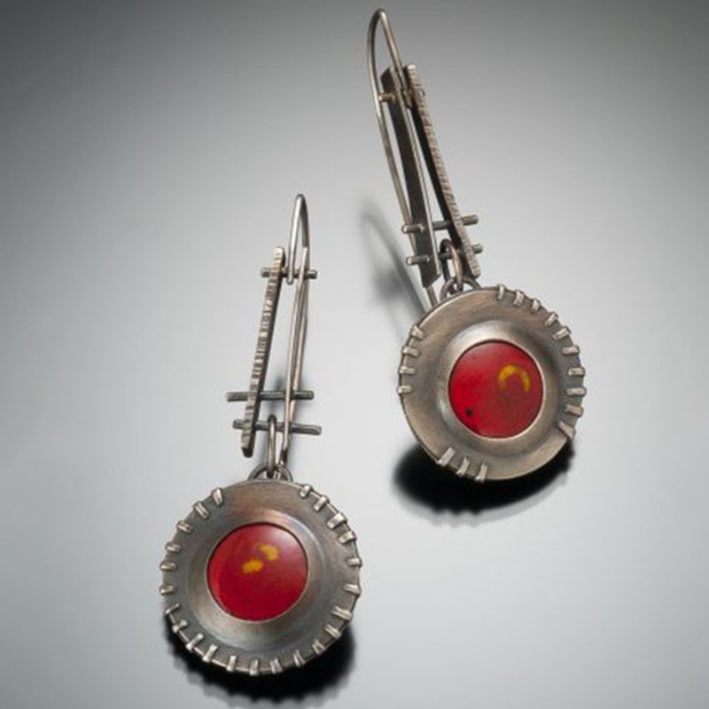 European And American Coralite Geometric Retro Personalized Earrings Weloria