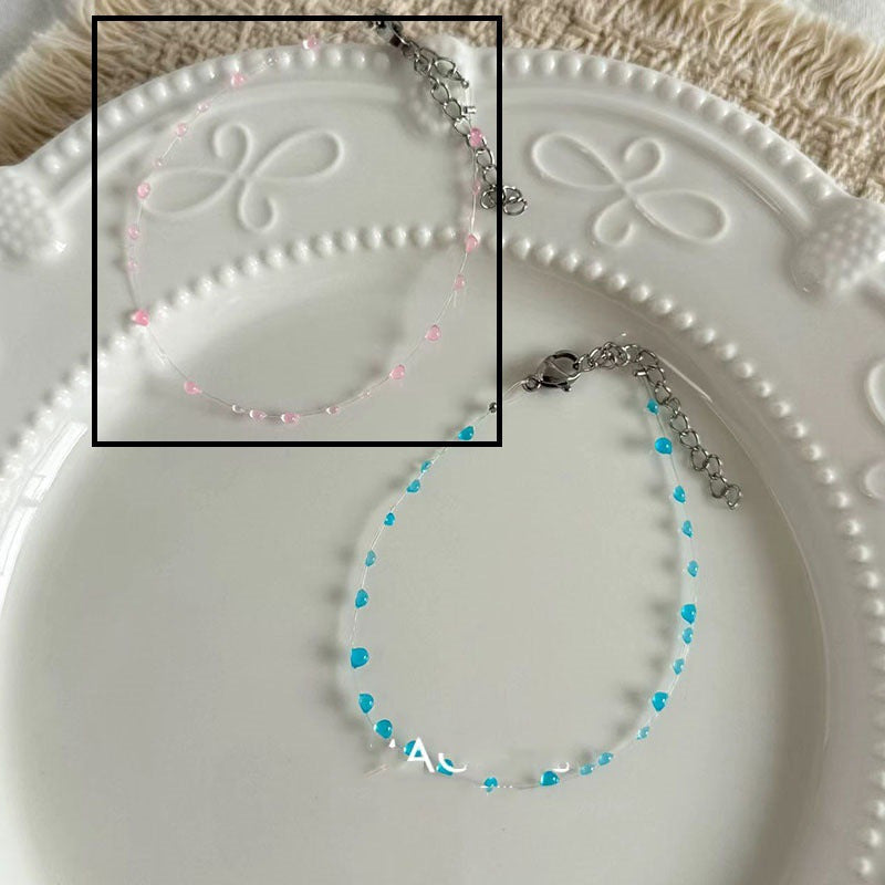 Minimalist Transparent Crystal Dew Earrings Niche High-grade Clavicle Chain Weloria