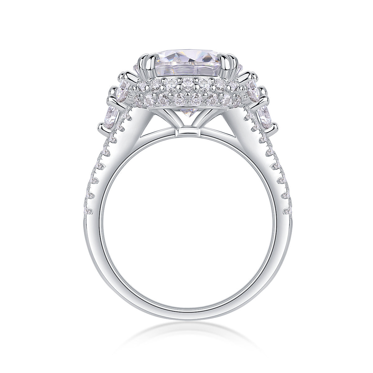 Dance With Youth - A Fashionable And Luxurious Jewelry Accessory Set With 5-carat Moissan Diamond S925 Sterling Silver And Platinum-plated Diamond Weloria