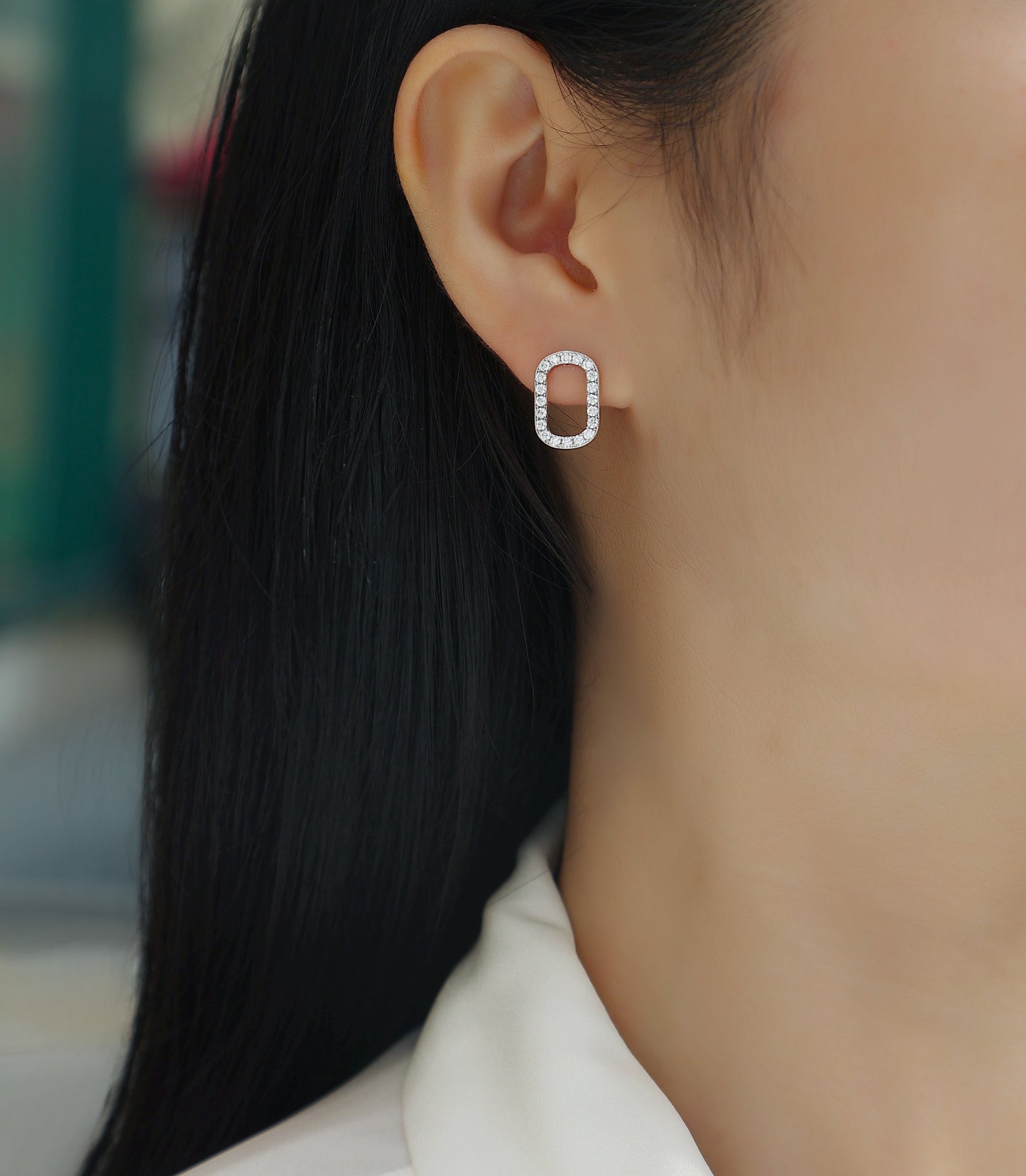 Return To Simplicity - Fashionable, Trendy And Affordable Jewelry Set With Moissanite S925 Sterling Silver And Platinum-plated Stud Earrings Weloria