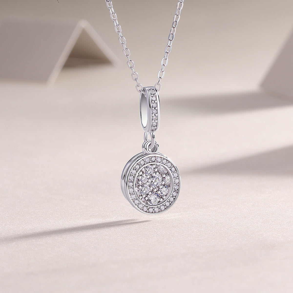 Double Ring Combination - A Fashionable And Luxurious Diamond Jewelry Piece Set With Moissanite S925 Sterling Silver And Platinum-plated Pendant Weloria