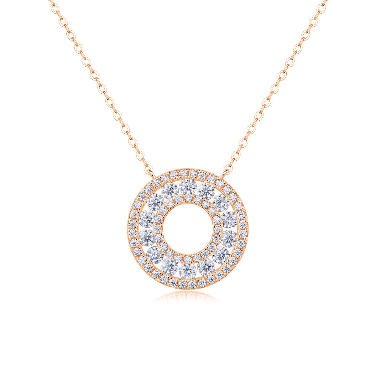Reciprocating - A Fashionable And Luxurious Diamond Jewelry Pendant Set With Moissanite S925 Sterling Silver Weloria