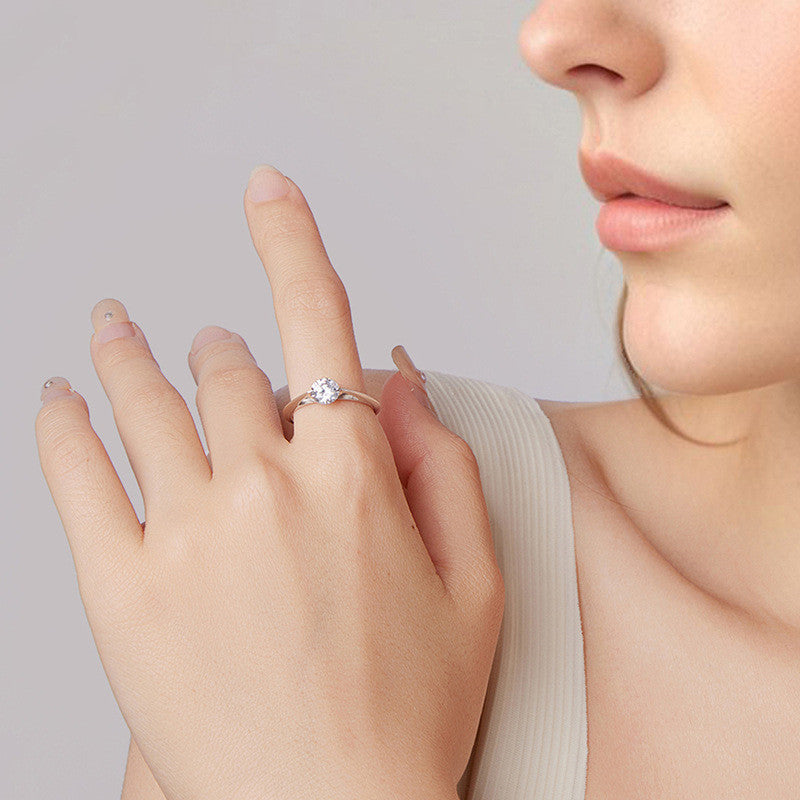 Original Simplicity Classic Rotatable Main Stone Ring Weloria
