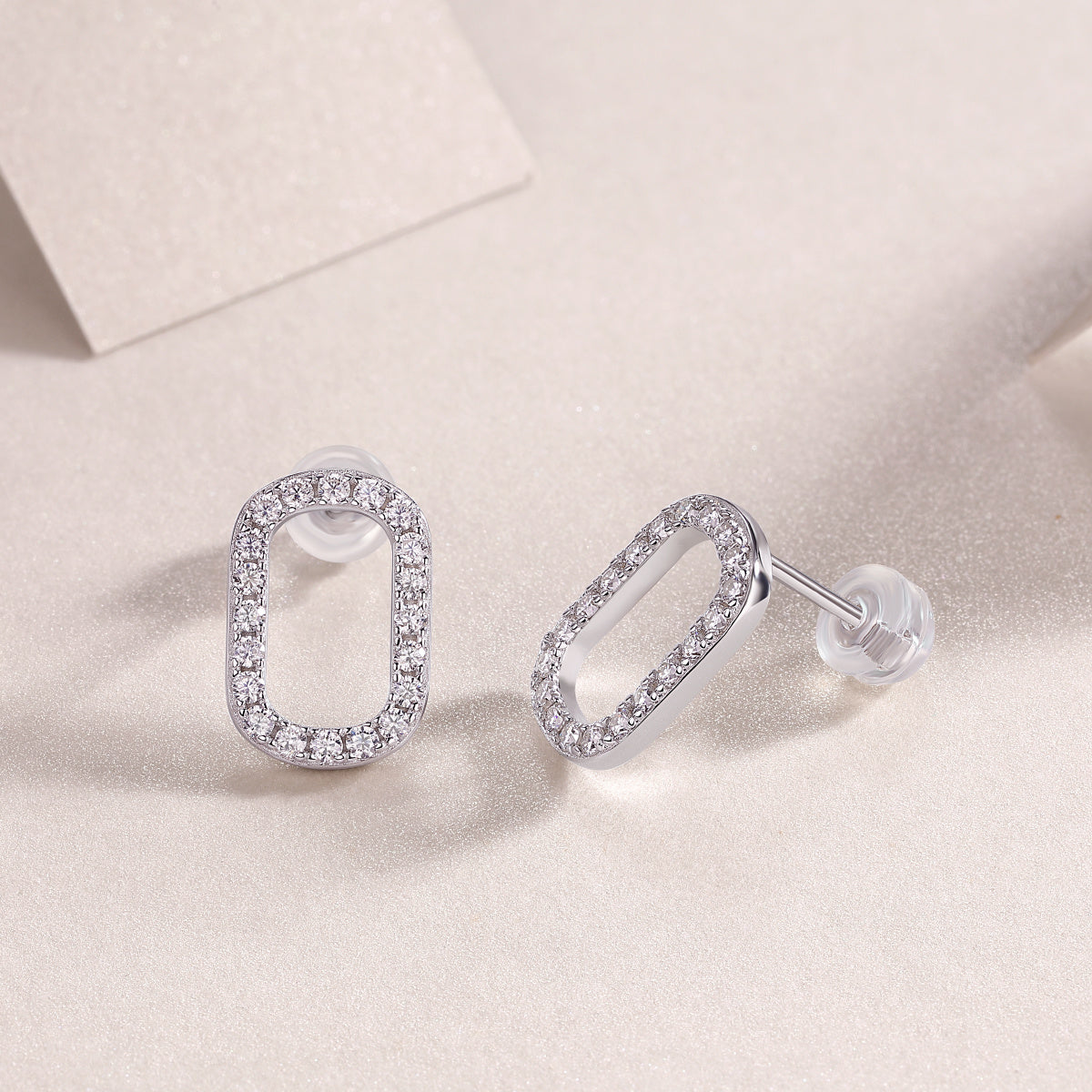 Return To Simplicity - Fashionable, Trendy And Affordable Jewelry Set With Moissanite S925 Sterling Silver And Platinum-plated Stud Earrings Weloria