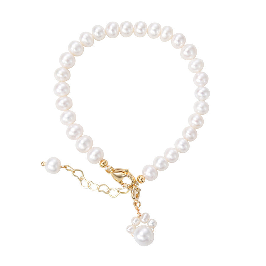 New Freshwater Pearl Cat's Paw Bracelet For Women Cute Fashion Weloria