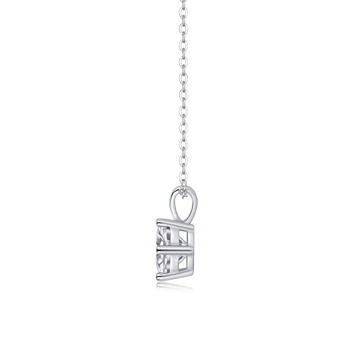 Romantic Mark - A Fashionable And Luxurious Diamond Jewelry Pendant Set With 2-carat Moissanite S925 Sterling Silver Weloria