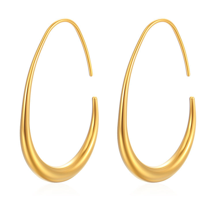 Fashion Egg Stainless Steel Ear Hanging Weloria