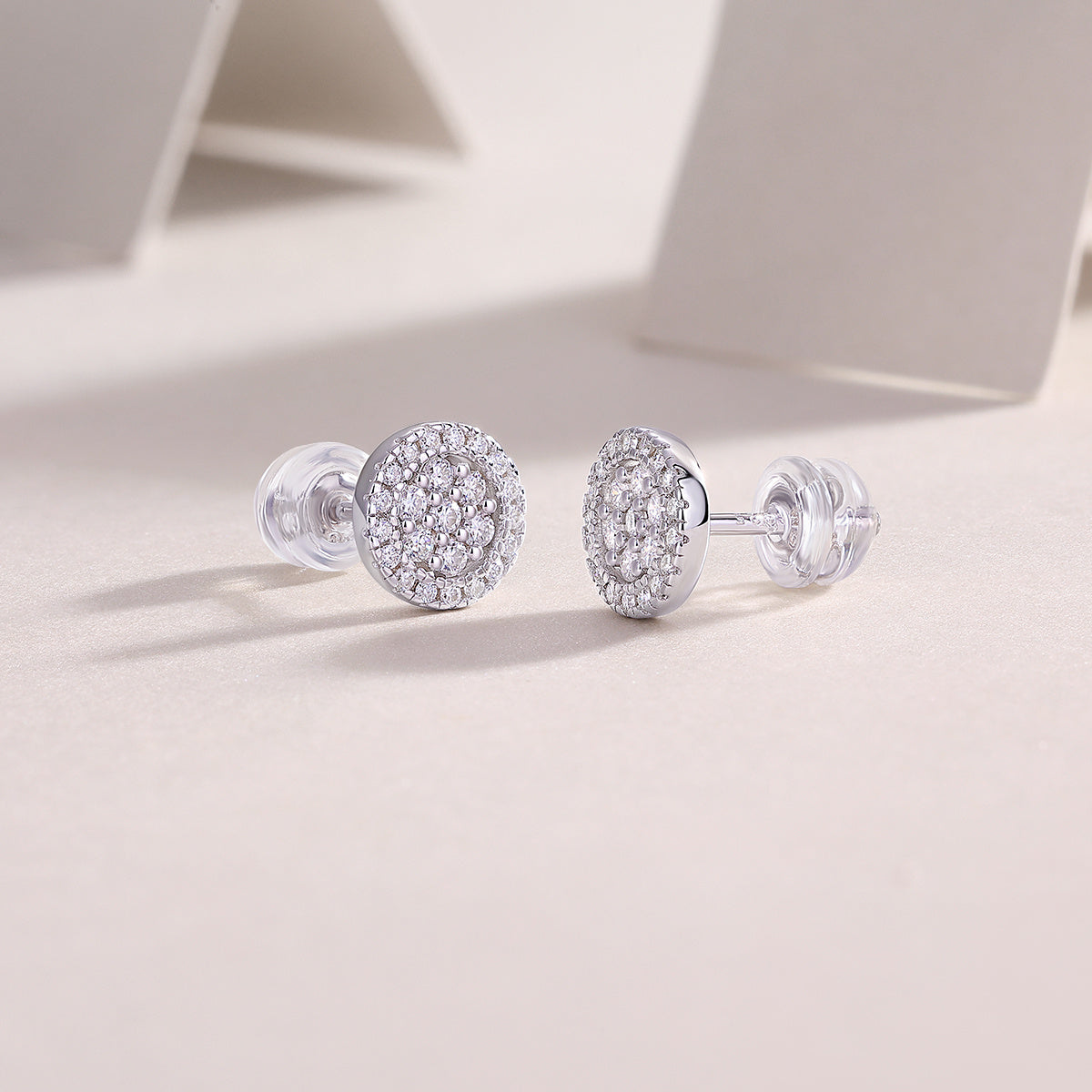 Cosmic Conjecture - Fashionable And Luxurious Diamond Jewelry Set With Moissanite S925 Sterling Silver And Platinum-plated Stud Earrings Weloria