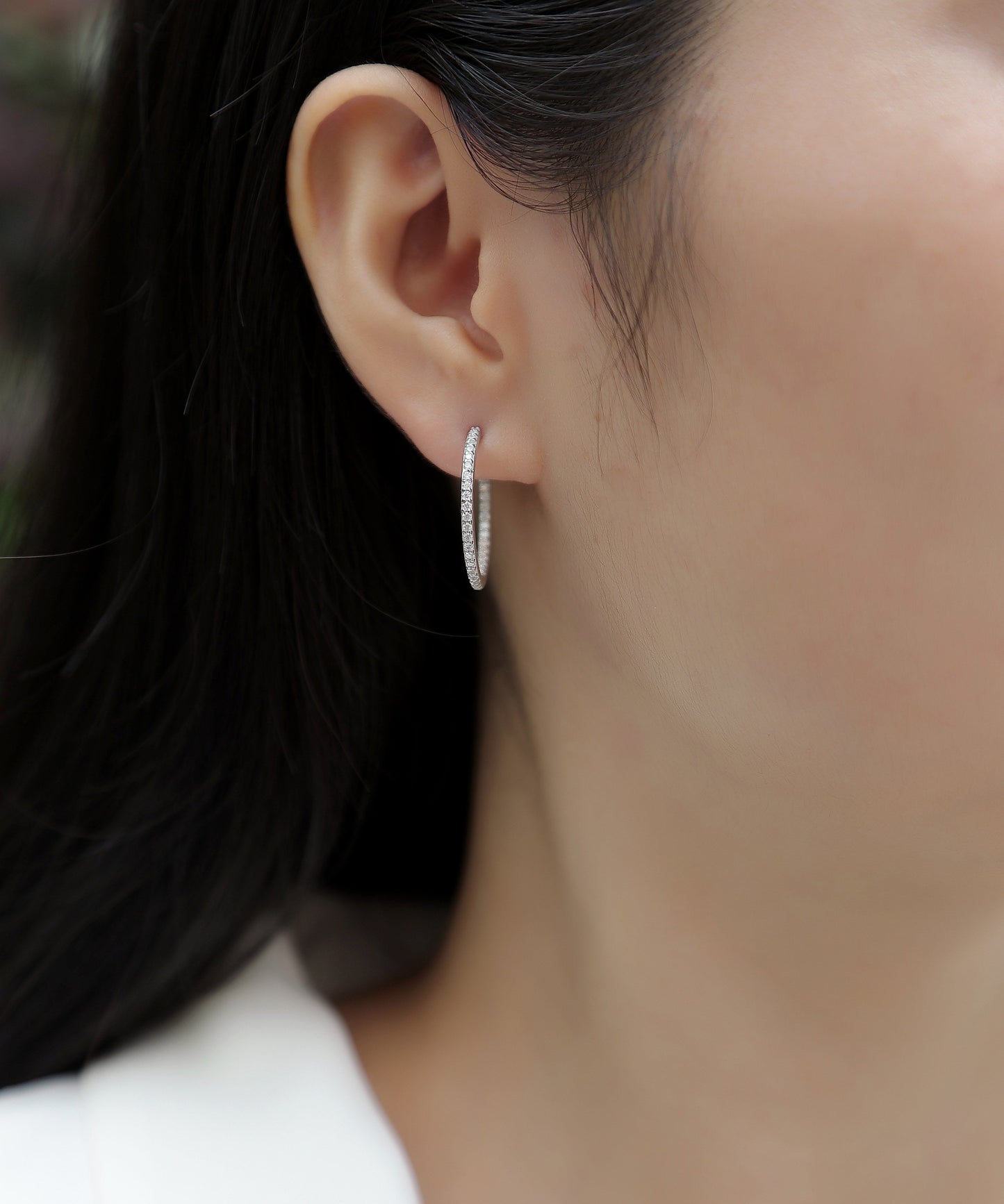 Ribbon - Square Moissanite S925 Sterling Silver Earrings With Platinum-plated Stud Earrings, A Fashionable And Luxurious Diamond Jewelry Accessory Weloria